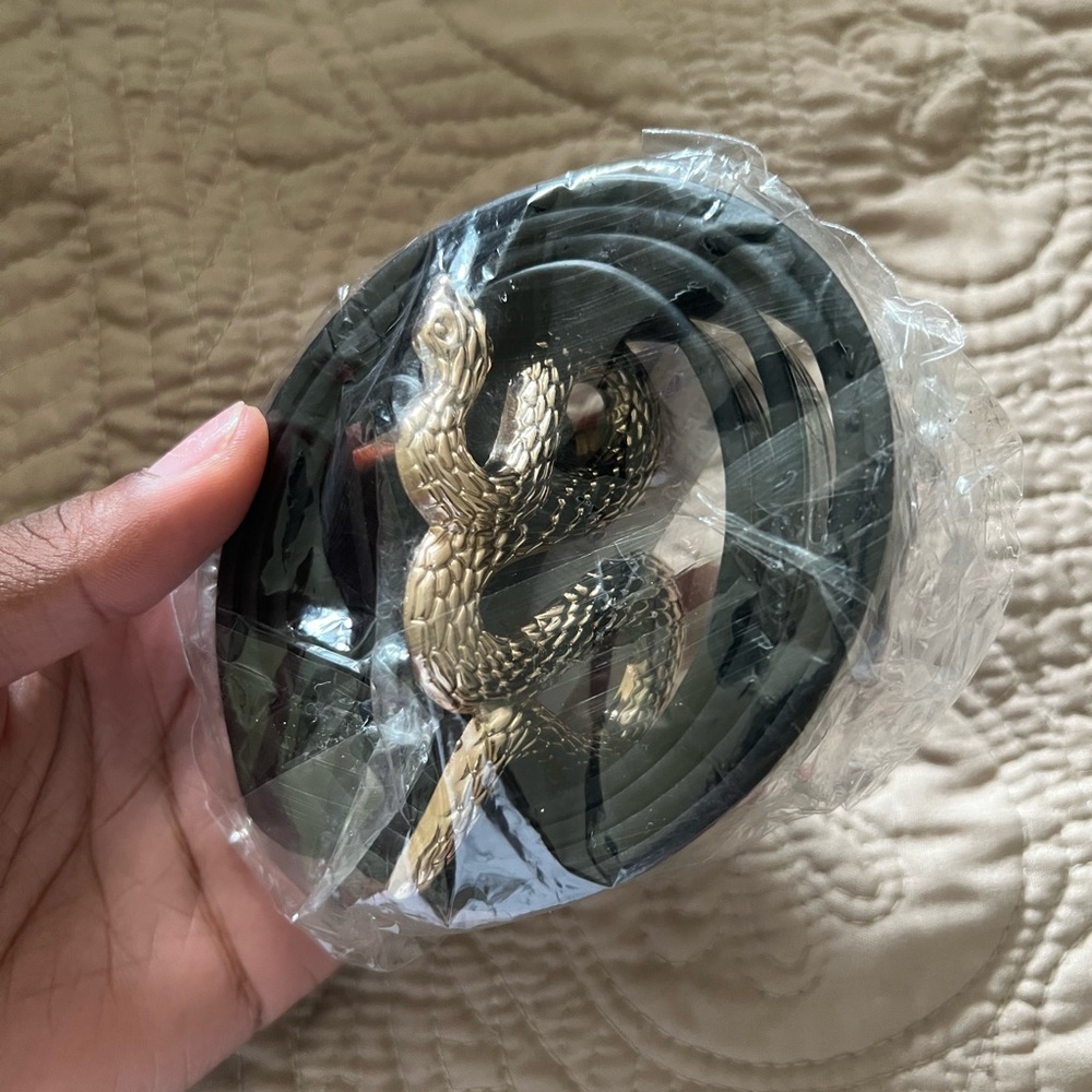 Belt with Snake Buckle